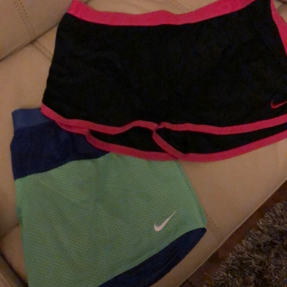 Two pair Nike Dri-FIT elastic waist shorts